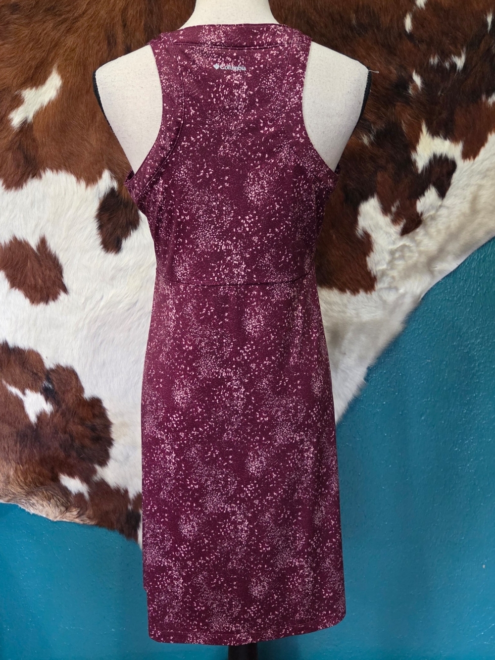 Columbia Maroon Speckled Racerback Mini Dress - Picture 4 of 6